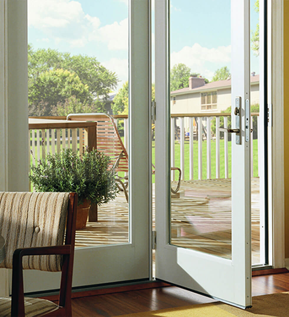 patio door with windows